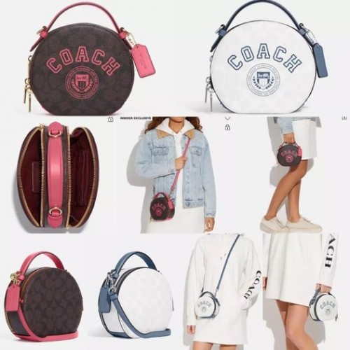 🇨🇦Coach Canteen Crossbody In Signature Canvas With Varsity Motif